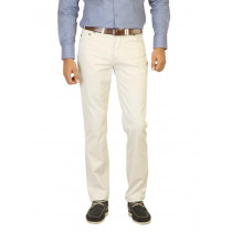 Belmonte Men Solid Cream Trousers