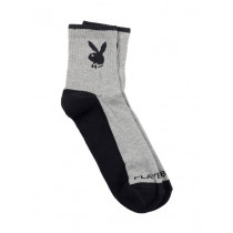 Playboy Men Grey & Black Socks