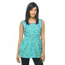 Sepia Women Printed Green Top