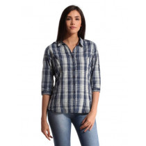 Scullers For Her Women Check Blue Shirt