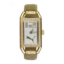 Puma Women Pure Pliancy Gold White Watches