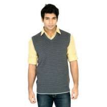 Turtle Stripes Men Grey Sweaters