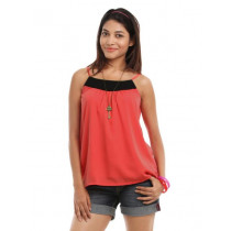 Vero Moda Women Coral Coloured Top