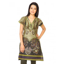 Diva Women Printed Olive Kurta