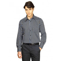 Indigo Nation Men Striped  Black Shirt