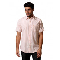 John Players Men Stripes White Shirt