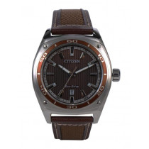Citizen Men Brown Dial Eco-Drive Watch AW1051-09W