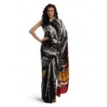 Satya Paul Black and White Saree
