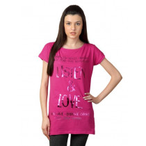 Flying Machine Women Pink T-shirt