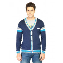 ADIDAS Men Stadium Fz Po Blue Sweaters