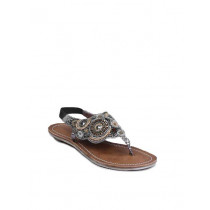 Catwalk Women Ethnic Flat Gun Metal Flats