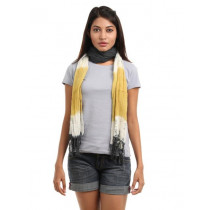 Femella Women Yellow & Grey Scarf