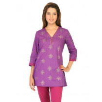 Aurelia Women Printed Purple Kurti