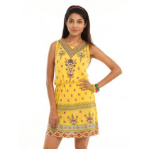 Fusion Beats Women Yellow Tunic