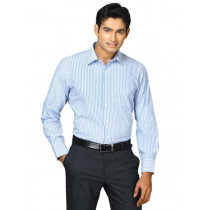 John Miller Men blue white stripe Blue Shirts