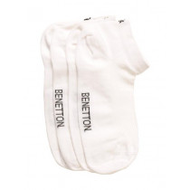 United Colors of Benetton Men Pack of 2 White Socks