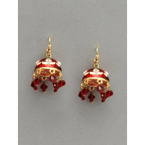 Adrika Women Red & Gold Earrings