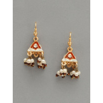 Adrika Women Red & White Earrings