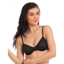 Amante Black Full-Coverage Lace Bra BCFR02
