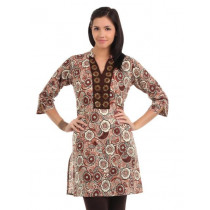 Aneri Women Printed Brown Kurti