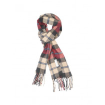 Arrow Men Maroon Check Scarf