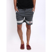 Chromozome Men Grey Melange Soccer Shorts S-5066