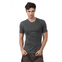 Chromozome Men Charcoal Melange Innerwear T-shirt