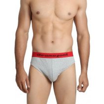 Chromozome Men Grey Melange Briefs