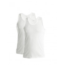 Chromozome Men White Innervests (Pack of 2)