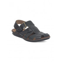 Clarks Men Black Leather Closed Sandals