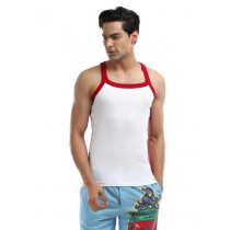 Crusoe Men Square Neck Tee White Innerwear Vests