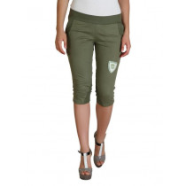 Do u speak green Women Olive Capris