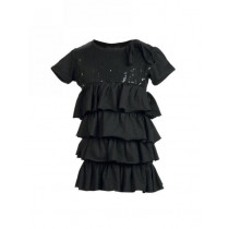 Doodle Kids Girls Black Layer Top