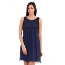 Elle Women Blue & Black Dress