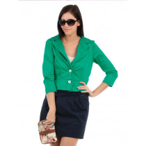 Elle Women Green Retro Jacket