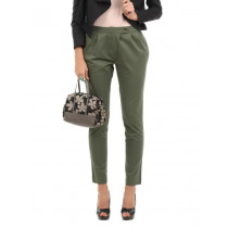 Elle Women Olive Trousers