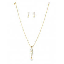 Estelle Women Gold Earring & Pendant Set