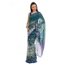FNF Women Blue Sari