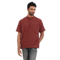 Fabindia Men Maroon Kurta