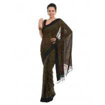 Fabindia Green Printed Ajrakh Dhonekhali Saree