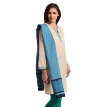 Fabindia Women Printed Blue Stole