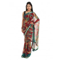 FNF Multi Coloured Printed Sari