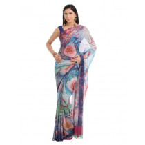 FNF Multi Coloured Printed Sari