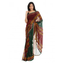 FNF Multi Coloured Printed Sari