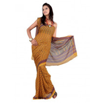 FNF Mustard Printed Sari