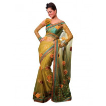 FNF Olive Green Sari