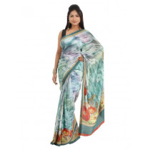FNF Blue Printed Sari