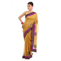 FNF Printed Mustard Sari