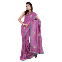 FNF Pink Printed Sari