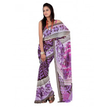 FNF Printed Purple Sari